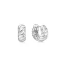 Ania Haie Bold Texture Small Earrings Silver E063-06H