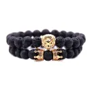 Auxere Lion Crown Double Row Bracelet Stone KXD0206
