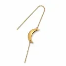 Jane Kønig Big Half Moon NO. 2 Chain Earrring Earring Single Goldplated Stainless Steel BHME-AW26-SS-G