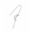 Jane Kønig Big Half Moon NO. 2 chain Earring Single Stainless Steel BHME-AW26-SS-S