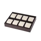 Ditur Clock Tray 8 Watches Wood KXD0642
