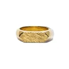 IX Studios Mini Brushed Hexagon Ring Goldplated Silver DMN0307GD