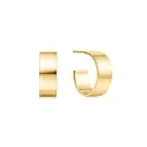 Ania Haie Flat Medium Hoop Earrings Goldplated Silver E062-04G