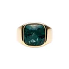 IX Studios Cushion Signet Marble Ring Goldplated Silver DMN0282GDGRMA