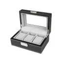 Ditur Watch Box 3 Watches Black Synthetic leather KXD0521