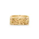 IX Studios Rustic Ring Goldplated Silver DMN0321GD