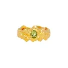 IX Studios Nora Green Ring Goldplated Silver DMN0342GRGD