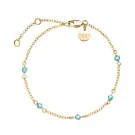 Rosefield 5 Stone Bracelet Goldplated Stainless Steel JBBSG-J814