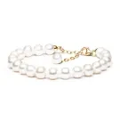 Gaura Natural Pearls Pearl Bracelet Goldplated Silver PYFARW685-B