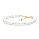 Gaura Natural Pearls Pearl Bracelet Goldplated Silver PYFORW555-B