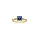 Sif Jakobs Ellera Quadrato Ring Goldplated Silver SJ-R42280-BLCZ-YG