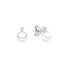 Gaura Natural Pearls Pearl Earrings Silver SK24469E