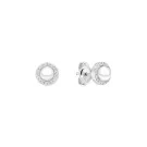 Gaura Natural Pearls Pearl Earrings Silver SK24470E-W