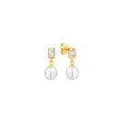 Gaura Natural Pearls Pearl Earrings Goldplated Silver SK26110GYE