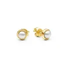 Gaura Natural Pearls Pearl Earrings Goldplated Silver SK26351GYE