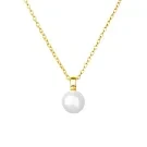 Gaura Natural Pearls Pearl Pendant Necklace Goldplated Silver SK26353GYN