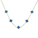 SKØR CLOVE CHAIN DARK BLUE Necklace Stainless Steel SK0086