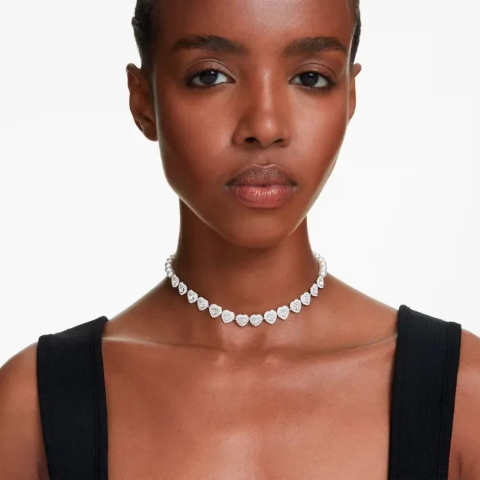 Swarovski Ariana Grande Tennis Necklace Metal Silverplated 5