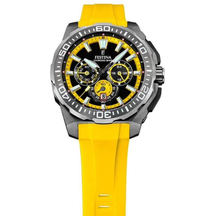 【希少】フェスティナ FESTINA クロノバイク ツールドフランス イエロー Festina Chrono Bike F20725/1 - Ditur