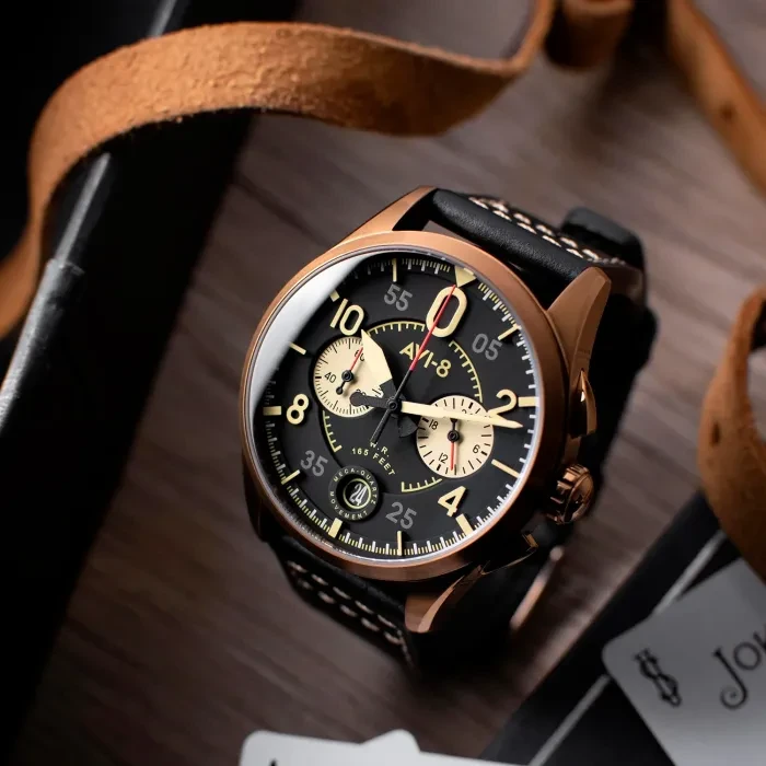 アルゴテリム Avi-8 Spitfire Lock Chronograph AV-4089-07