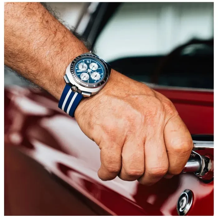 49【稼働品】BULOVA デイデイト メンズ腕時計 ラインストーン Y2K Bulova Racing Shelby Limited Edition 98B452 - Ditur