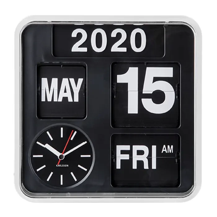 KARLSSON BOOK CLOCK 置時計 本型時計 ポストモダン Y2K Karlsson Mini Flip Wall clock KA5364WH - Ditur