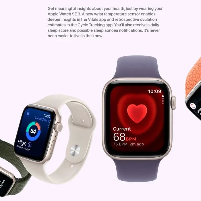 Apple Watch SE 3 GPS 44mm Starlight Aluminium Starlight Spor