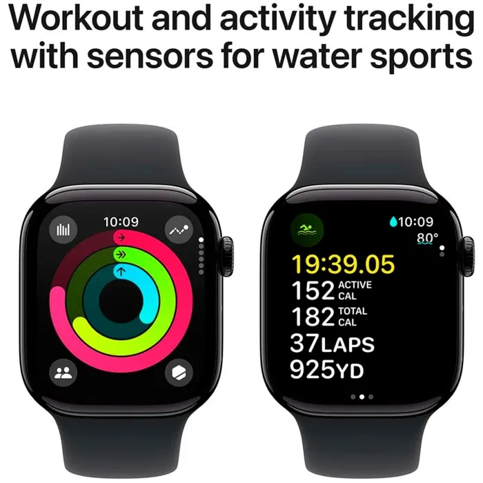 Apple Watch Series 10 GPS 42mm Jet Black Aluminium Sport Ban