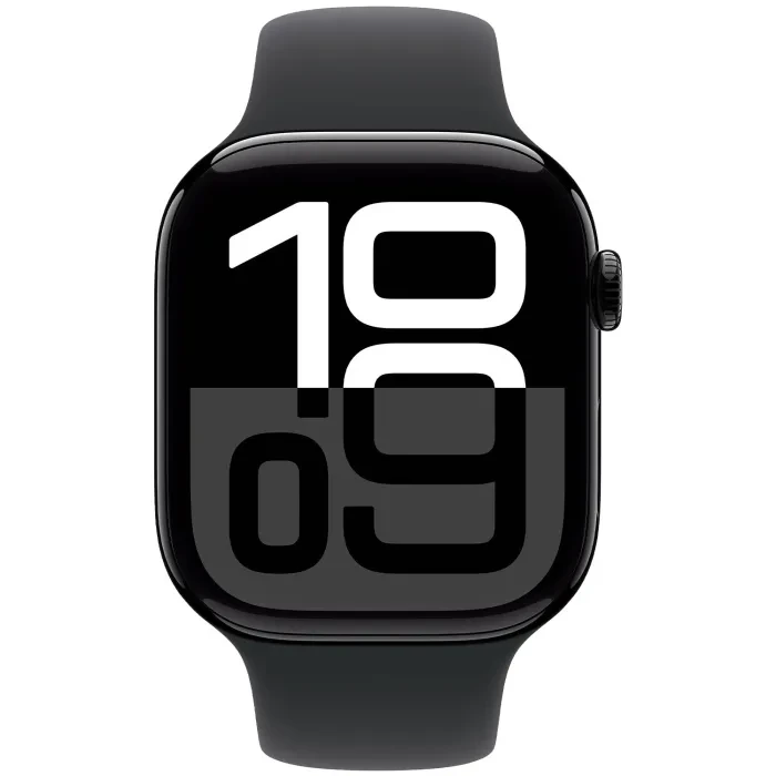 Apple Watch Series 10 GPS 46mm Jet Black Aluminium Sport Band M/L
