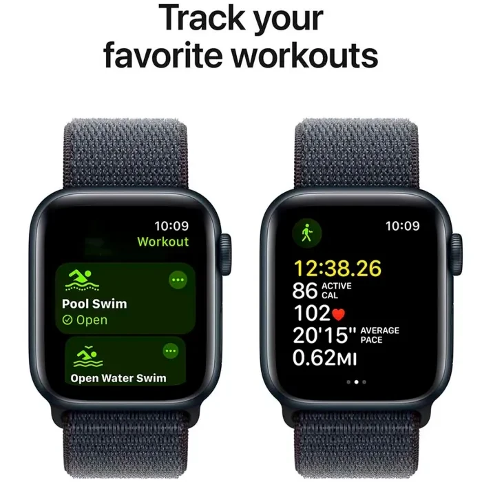 Apple Watch SE GPS 44mm Midnight Aluminium Sport Loop MXEP3