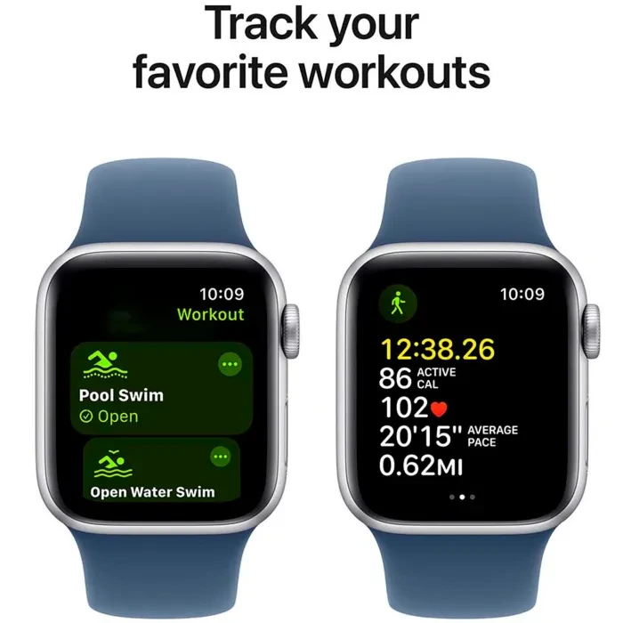Apple Watch SE GPS 40mm Silver Aluminium Sport Band S/M MXEC