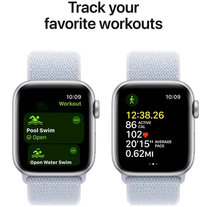 Apple Watch SE GPS 44mm Silver Aluminium Sport Loop MXET3 -