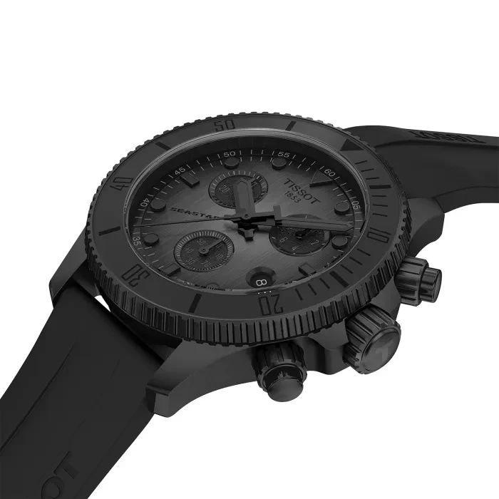 TISSOT Seastar 1000 黒 ラバーベルト　新春キャンペーン Tissot Seastar 1000 Quartz Chronograph 38mm T1202173706100 -
